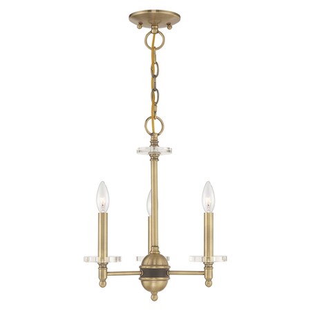 Bancroft 3 Light Antique Brass Mini Chan MPN:42703-01
