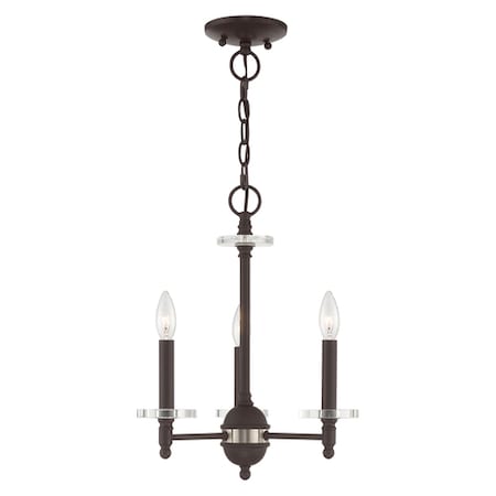 Bancroft 3 Light Bronze Mini Chandelier MPN:42703-07