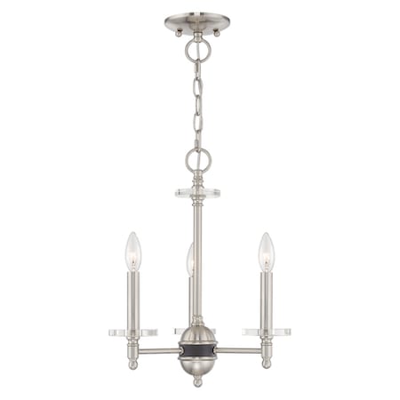 Bancroft 3 Light Brushed Nickel Mini Chandelier MPN:42703-91