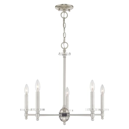 Bancroft 5 Light Brushed Nickel Chandelier MPN:42705-91