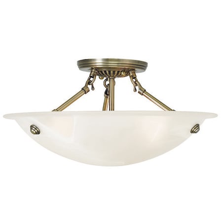 Oasis 3 Light Antique Brass Ceiling Mou MPN:4273-01