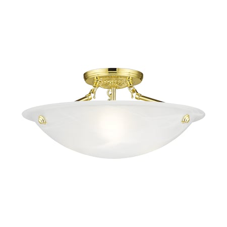 Oasis 3 Light Polished Brass Ceiling Mount MPN:4273-02