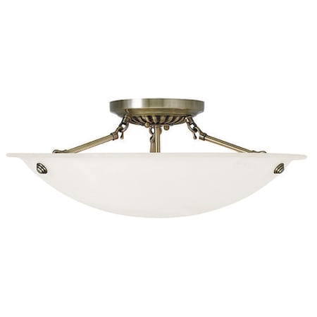 Oasis 3 Light Antique Brass Ceiling Mou MPN:4274-01