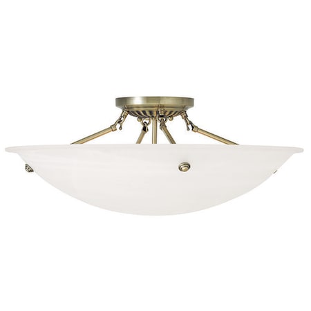 Oasis 4 Light Antique Brass Ceiling Mount MPN:4275-01