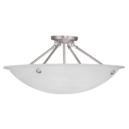 Oasis 4 Light Brushed Nickel Ceiling Mount MPN:4275-91