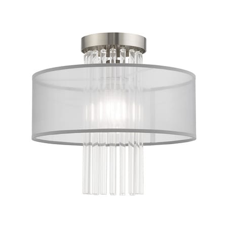 Alexis 1 Light Brushed Nickel Ceiling Mo MPN:42802-91