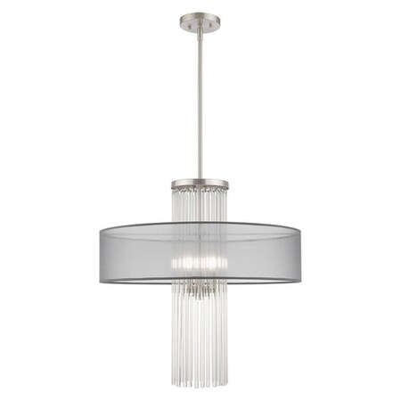Alexis 4 Light Brushed Nickel Pendant Chandelier MPN:42805-91