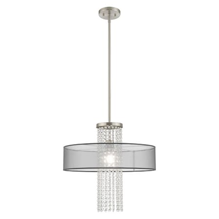 Bella Vista 1 Light Brushed Nickel Pendant Chandelier MPN:43204-91