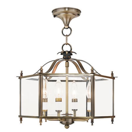 Livingston 4 Light Antique Brass Convert MPN:4398-01
