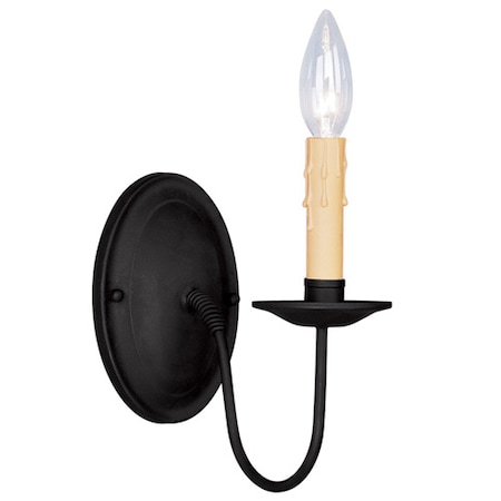 Heritage 1 Light Black Wall Sconce MPN:4451-04