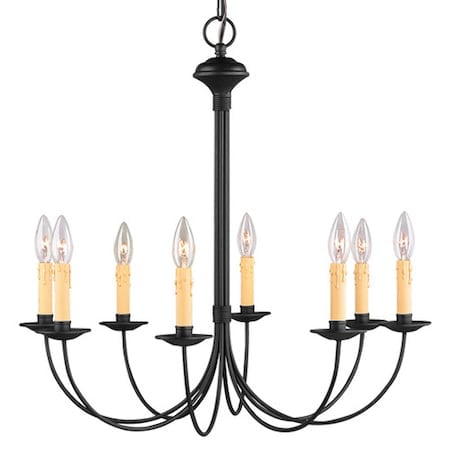 Heritage 8 Light Black Chandelier MPN:4458-04