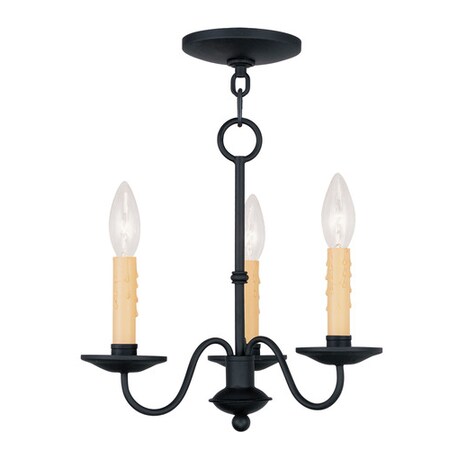 Heritage 3 Light Black Mini Chandelier MPN:4463-04