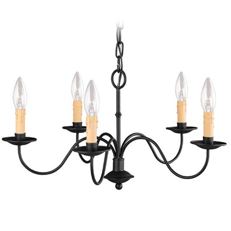 Heritage 5 Light Black Chandelier MPN:4465-04