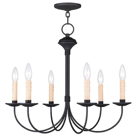 Heritage 6 Light Black Chandelier MPN:4526-04