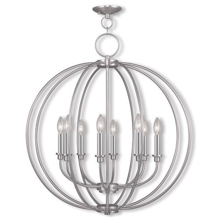Milania 8 Light Brushed Nickel Chandelier MPN:4668-91