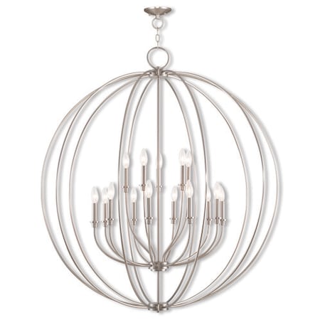 Milania 15 Light Brushed Nickel Foyer Chandelier MPN:46690-91
