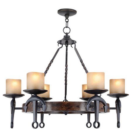 Cape May 6 Light Olde Bronze Chandelier MPN:4866-67