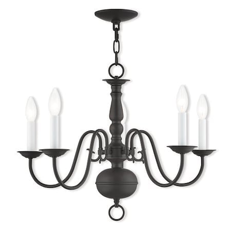Williamsburgh 5 Light Bronze Chandelier MPN:5005-07