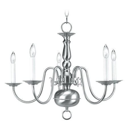 Williamsburgh 5 Light Brushed Nickel Cha MPN:5005-91