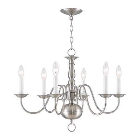 Williamsburgh 6 Light Brushed Nickel Cha MPN:5006-91