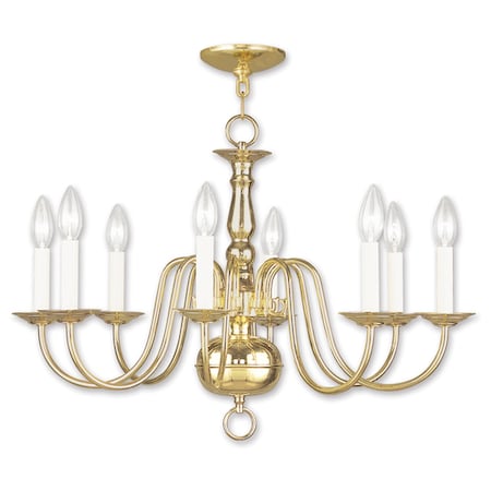 Williamsburgh 8 Light Polished Brass Cha MPN:5008-02