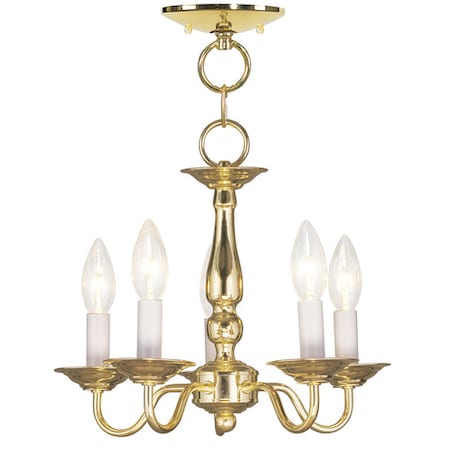 Williamsburgh 5 Light Polished Brass Convertible MPN:5011-02