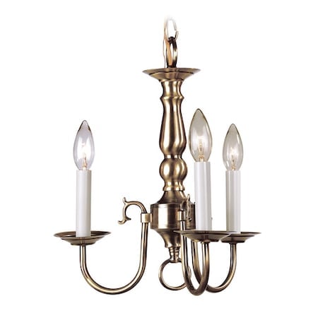 Williamsburgh 3 Light Antique Brass Mini MPN:5013-01