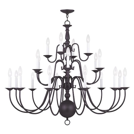 Williamsburgh 22 Light Bronze Chandelier MPN:5015-07