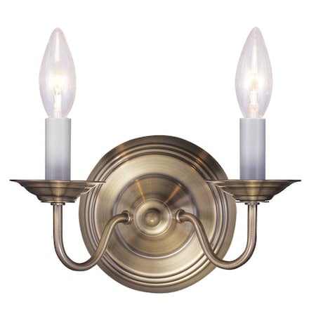 Williamsburgh 2 Light Antique Brass Wall MPN:5018-01