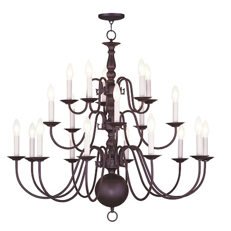 Williamsburgh 20 Light Bronze Chandelier MPN:5019-07