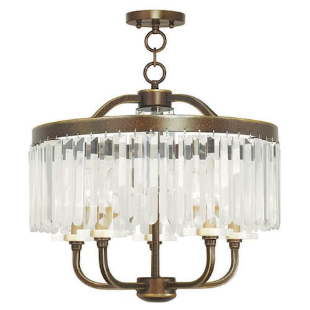 Ashton 5 Light Hand Painted Palacial Bronze MPN:50545-64