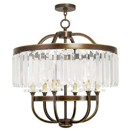 Ashton 6 Light Hand Painted Palacial Bronze Chandelier MPN:50546-64