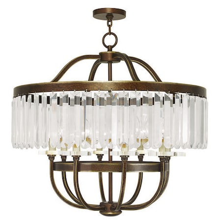 Ashton 8 Light Hand Painted Palacial Bronze Chandelier MPN:50548-64