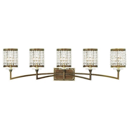 Grammercy 5 Light Hand Painted Palacial Bronze Bath Vanity MPN:50565-64