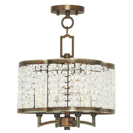 Grammercy 4 Light Hand Painted Palacial Bronze Convertible MPN:50574-64