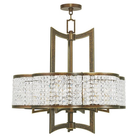 Grammercy 6 Light Hand Painted Palacial Bronze Chandelier MPN:50576-64