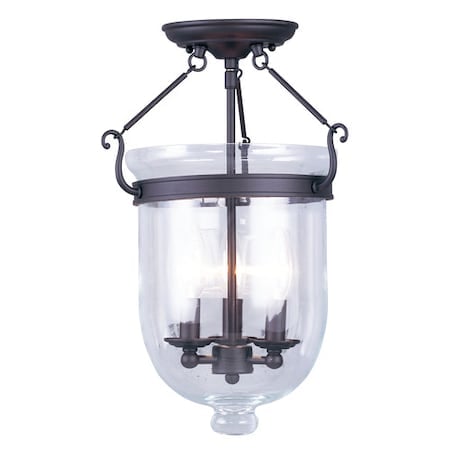 Jefferson 3 Light Bronze Ceiling Mount MPN:5062-07