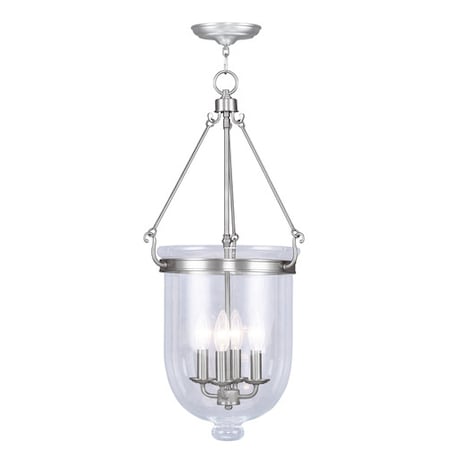 Jefferson 4 Light Brushed Nickel Chain Lantern MPN:5065-91