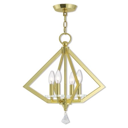 Diamond 4 Light Polished Brass Mini Chan MPN:50664-02