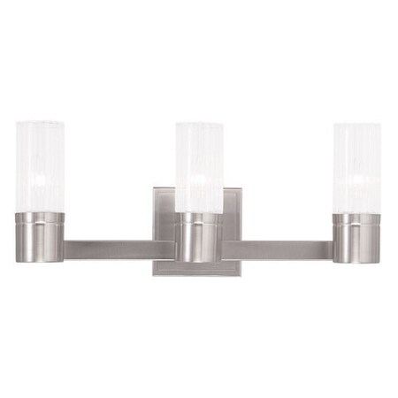 Midtown 3 Light Brushed Nickel Bath Van MPN:50683-91