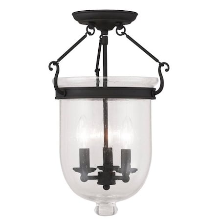Jefferson 3 Light Black Ceiling Mount MPN:5082-04
