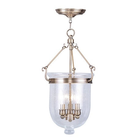 Jefferson 3 Light Antique Brass Chain Lantern MPN:5083-01