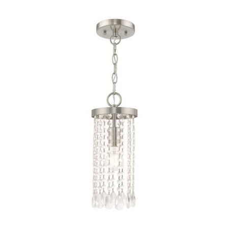 Elizabeth 1 Light Brushed Nickel Mini Pendant MPN:51062-91