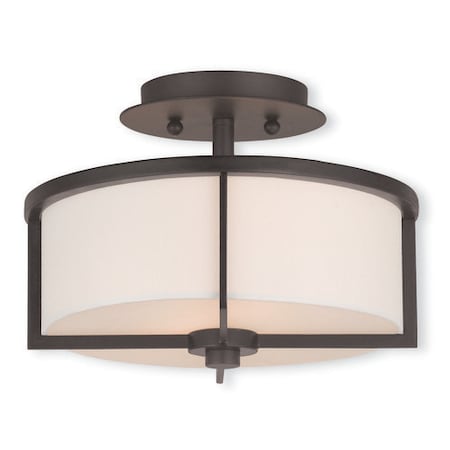 Wesley 2 Light Bronze Ceiling Mount MPN:51072-07