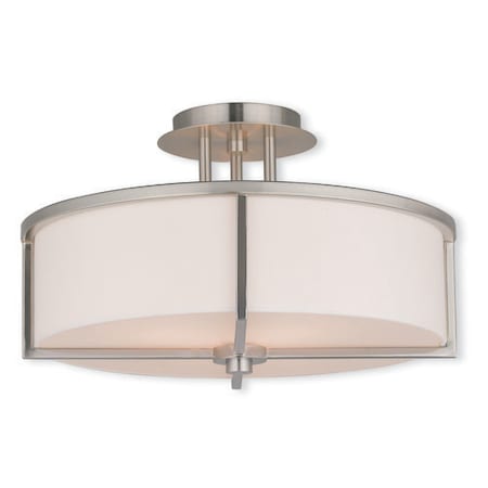 Wesley 3 Light Brushed Nickel Ceiling Mount MPN:51074-91