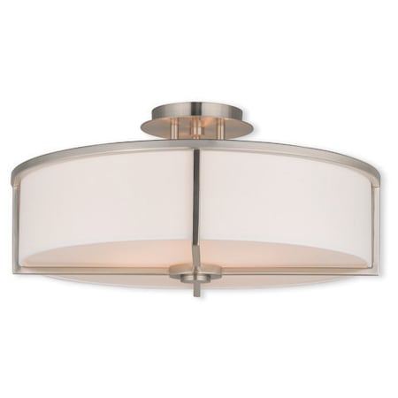 Wesley 4 Light Brushed Nickel Ceiling Mount MPN:51075-91