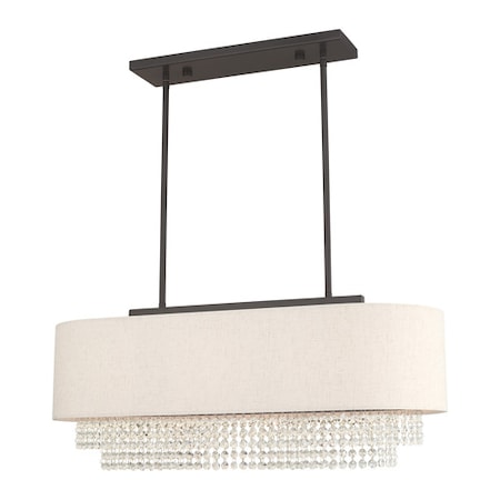 Carlisle 3 Light English Bronze Linear Chandelier MPN:51123-92