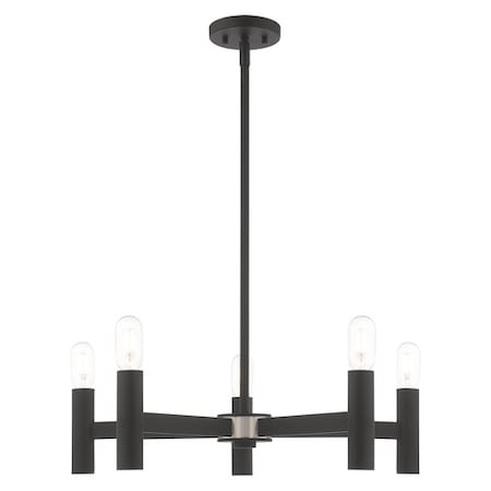 Copenhagen 5 Light Black Chandelier MPN:51135-04