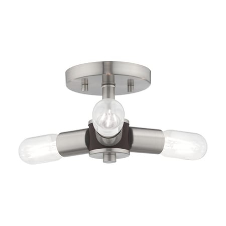 Copenhagen 3 Light Brushed Nickel Ceilin MPN:51137-91