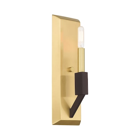 Beckett 1 Light Satin Brass And Bronze ADA Wall Sconce MPN:51161-12